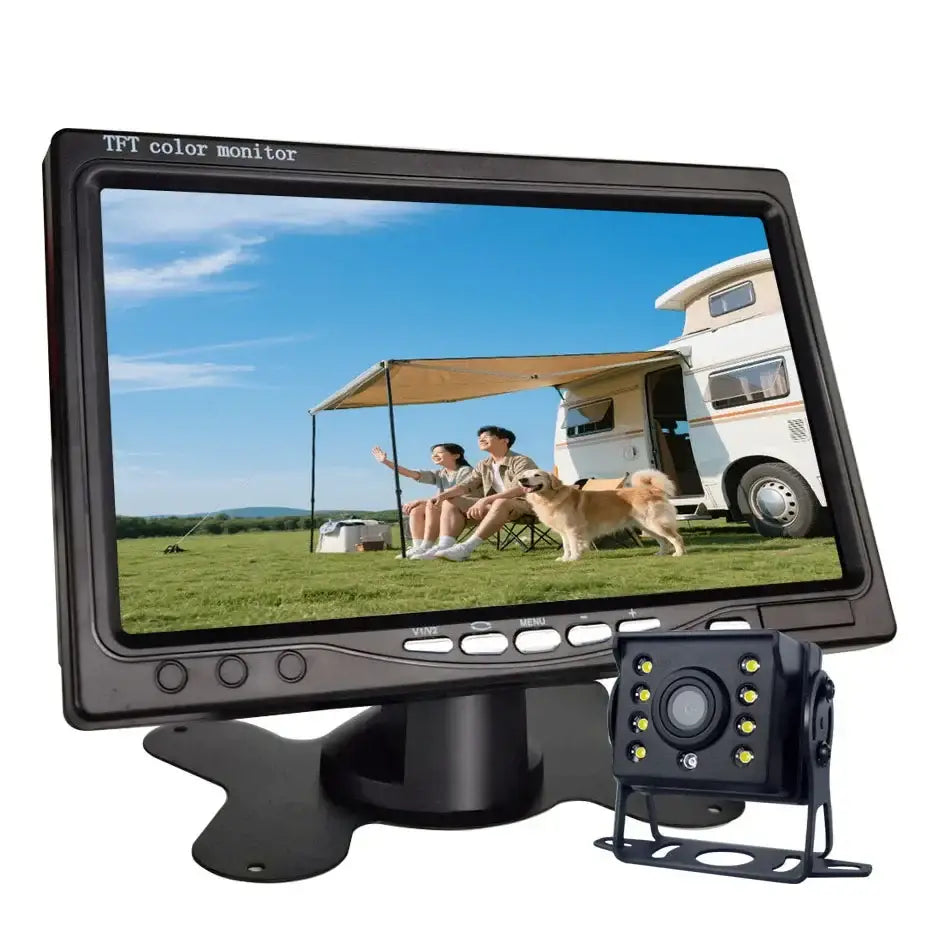 Backup Reverse Camera with 7" LCD Monitor – Easy Install 12V/24V CVBS Habicare