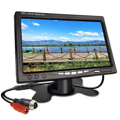 Backup Reverse Camera with 7" LCD Monitor – Easy Install 12V/24V CVBS Habicare