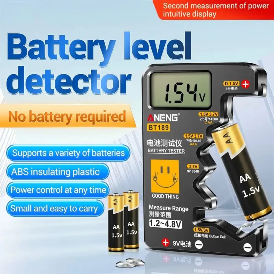 Battery Tester BT189 (Button Cell, AA, AAA, C, D, 9V, 14500, 16340) 9eight5