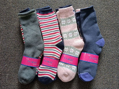 Thick Socks 12 Pairs Women's Thick Thermal Crew Socks, Size 6-10, Random dealonline.co.nz