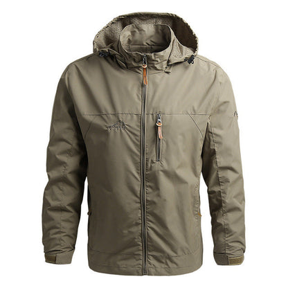 Men's Waterproof Sports Jacket — Power Bank Pocket & Cable Port | Spring & Autumn Outdoor