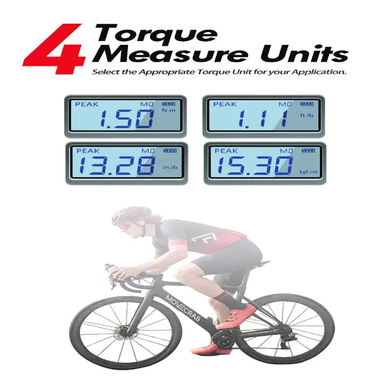 Habicare 40-piece digital torque wrench set with 1/4-inch drive for bikes, includes various precision tools for accurate tightening.