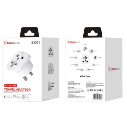 All In One Travel Blackweb Adapter BK01 Wall Plug (USA & UK to NZ & AUS) 9eight5