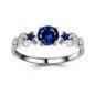 Women's Blue Gemstone Moon Ring