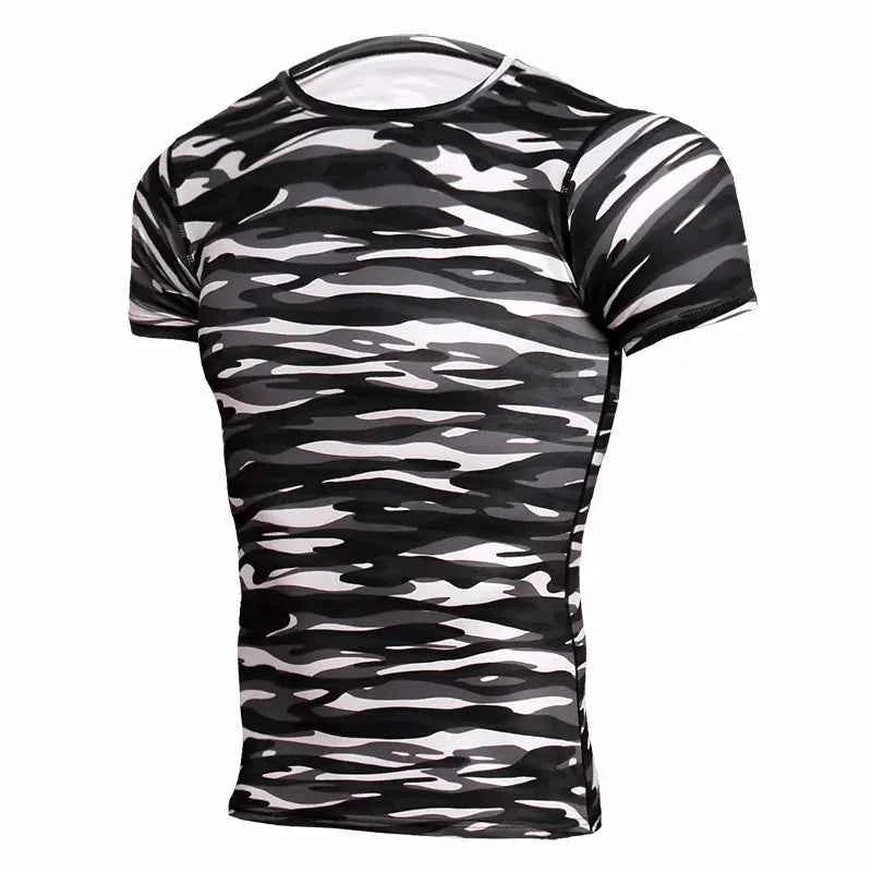 Men's Quick-Dry Camouflage Short Sleeve T-Shirt - Athletic Sports Tee | Outdoor Wear