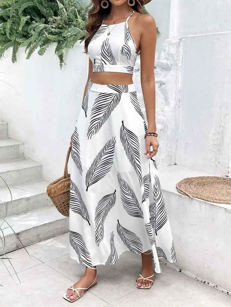 Bold Print Two-Piece Outfit Set