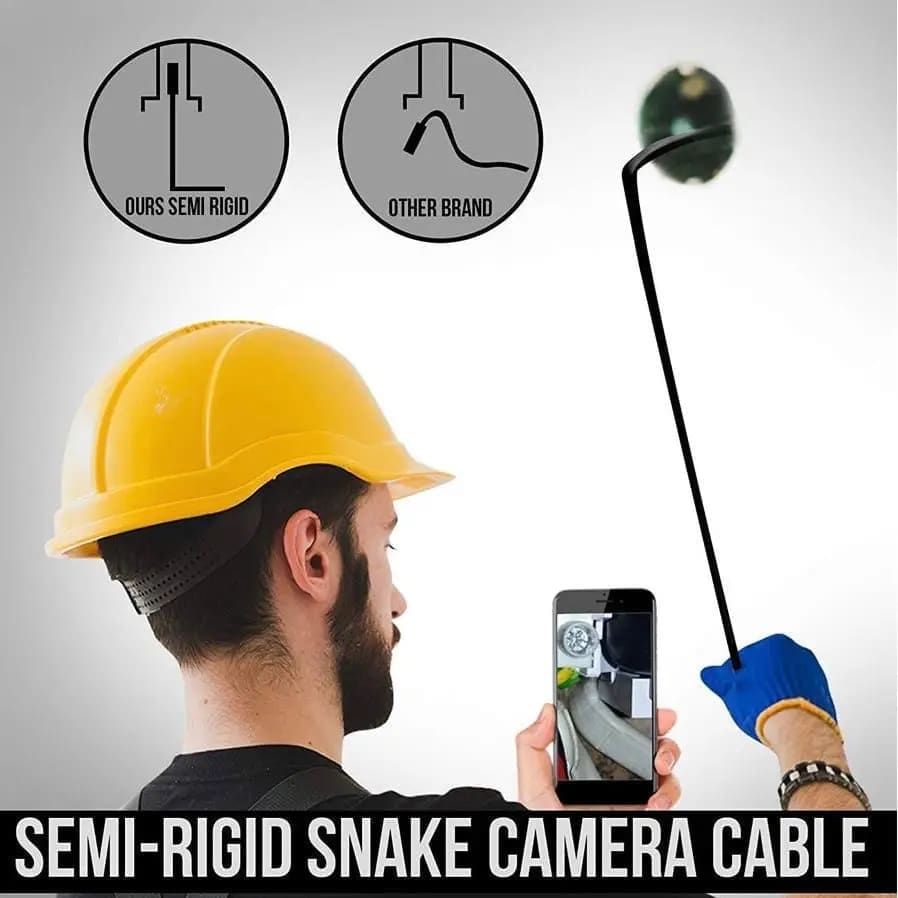 9eight5 borescope camera for inspections, compatible with Android phones and tablets, featuring Type-C and Micro-USB connectors.