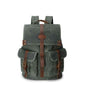 Men's Waxed Canvas Backpack — Vintage Leather Trim Waterproof | Travel & Hiking