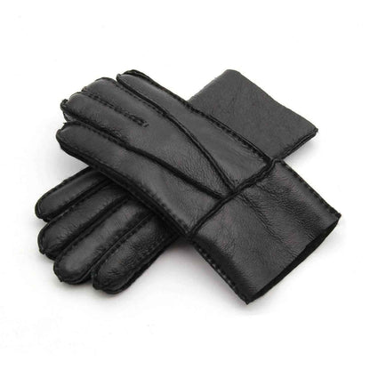 Genuine Leather Gloves - Warm Sheepskin for Men