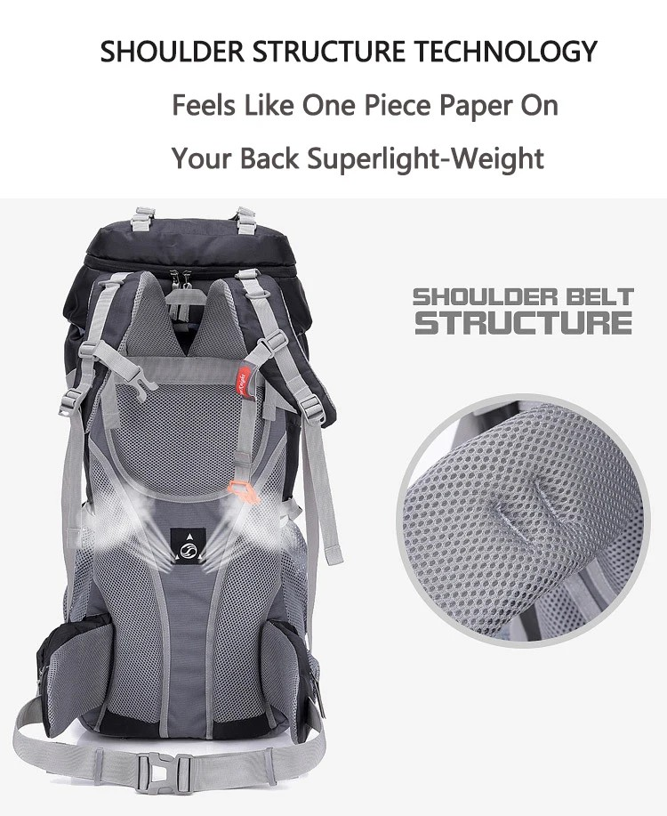 60L Camping Backpack – Ideal for Hiking, Climbing and Mountaineering ECOTREK