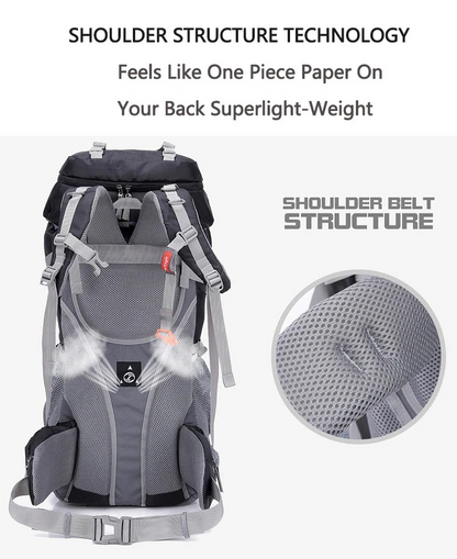 60L Camping Backpack – Ideal for Hiking, Climbing and Mountaineering ECOTREK