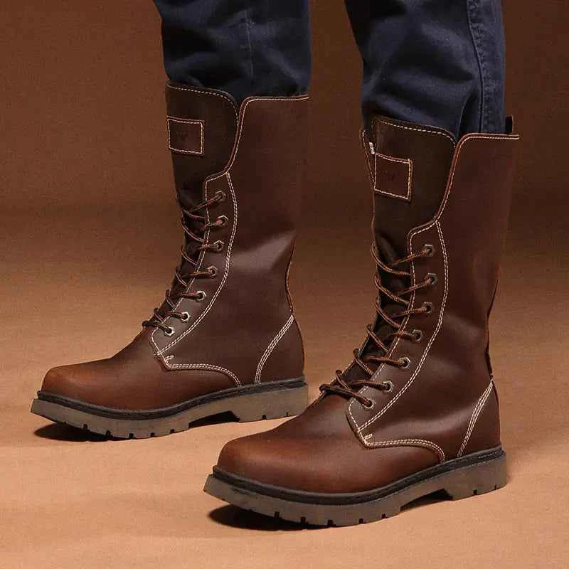 Men's Waterproof Leather Martin Boots | Hiking & Combat Boots
