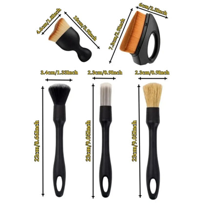Car Detailing Brush Set (4–5PCS) Habicare