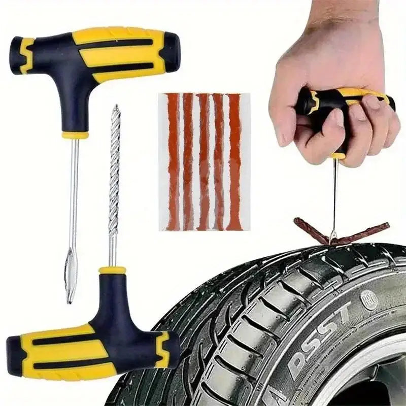 Car Tyre Repair Kit with Durable Strips & Super Glue Habicare
