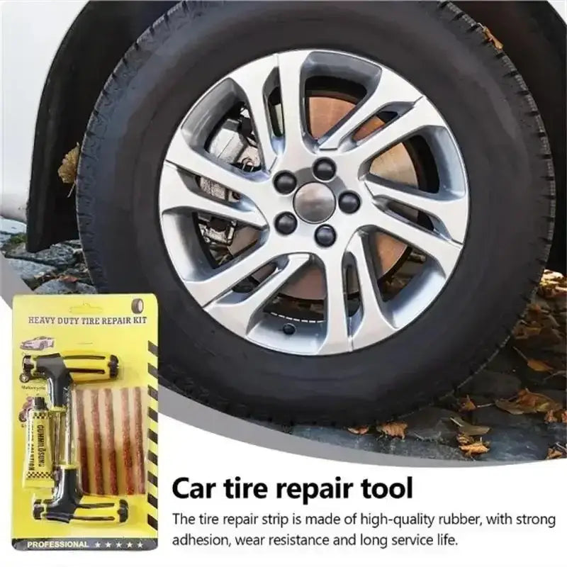 Car Tyre Repair Kit with Durable Strips & Super Glue Habicare