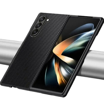 Carbon Fiber & Leather Case for Samsung Galaxy Z Fold 6/5/4/3 Habicare