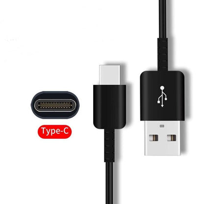 Black USB to Type C charger cable for Samsung devices, 2 meters long, by 9eight5, designed for fast charging and data transfer.
