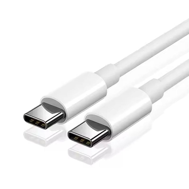 White 1-meter Type C to Type C charger cable for Samsung devices by 9eight5, suitable for smartphones and tablets.