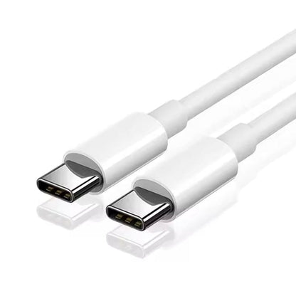 White 1-meter Type C to Type C charger cable for Samsung devices by 9eight5, suitable for smartphones and tablets.