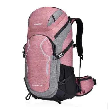 50L Nylon Hiking Backpack - Lightweight Outdoor Sports Pack with Embroidered Design | Adventure Rucksack