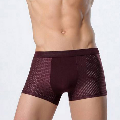 Men's Modal Boxer Shorts — Breathable Mesh Mid-Waist Underwear | Single & 4-Pack
