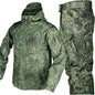 Outdoor Shark Skin Warm Camouflage Jacket and Pants Set - Tactical Softshell Fleece-Lined | Military Style