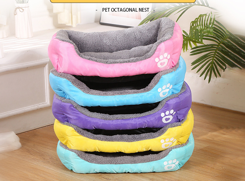 Colourful Calming Dog Bed Warming Washable M 54cm