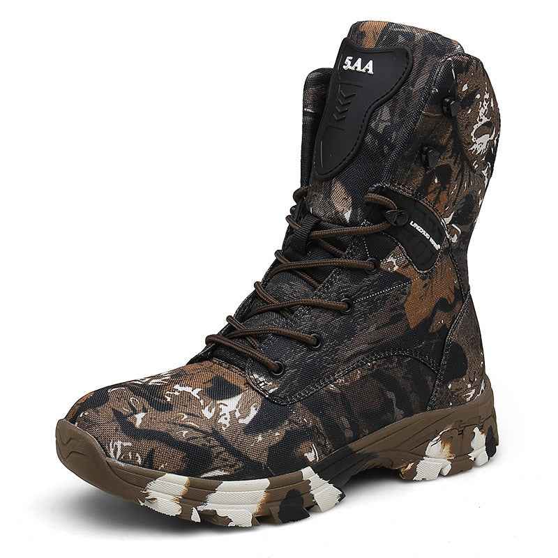 High-Top Camouflage Waterproof Combat Boots – Men's Tactical Outdoor Boots