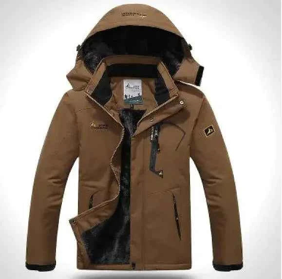 Men's Waterproof Thermal Hiking Jacket - Windproof Winter Outdoor Coat