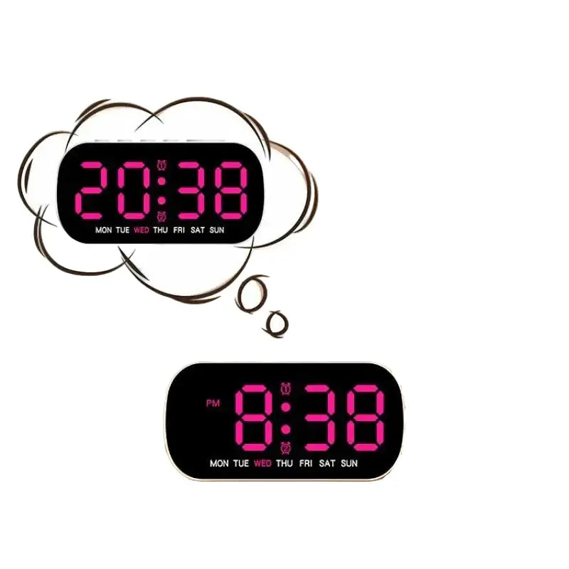 Digital Alarm Clock – USB Powered LED (different colours available) Habicare