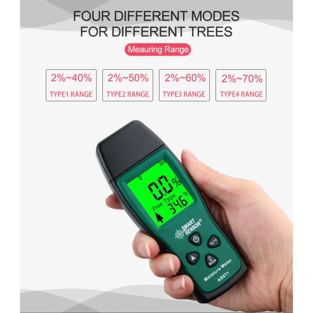 Digital Wood Moisture Meter (AS971) Habicare