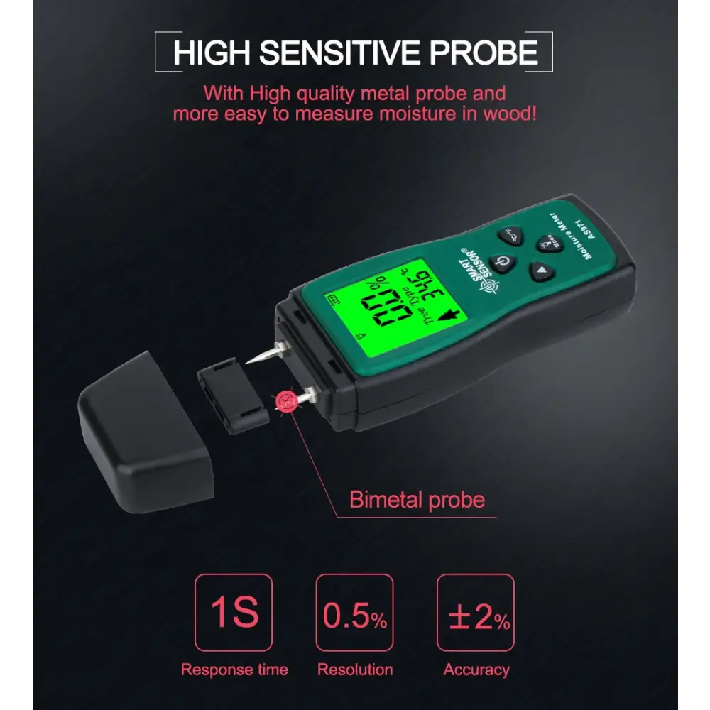 Digital Wood Moisture Meter (AS971) Habicare