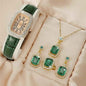 Diva-Shine Diamond Quartz Watch Set