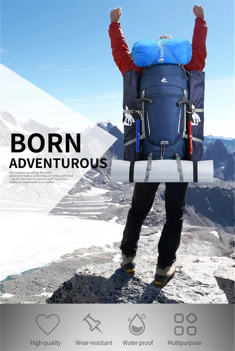 60L Camping Backpack – Ideal for Hiking, Climbing and Mountaineering ECOTREK