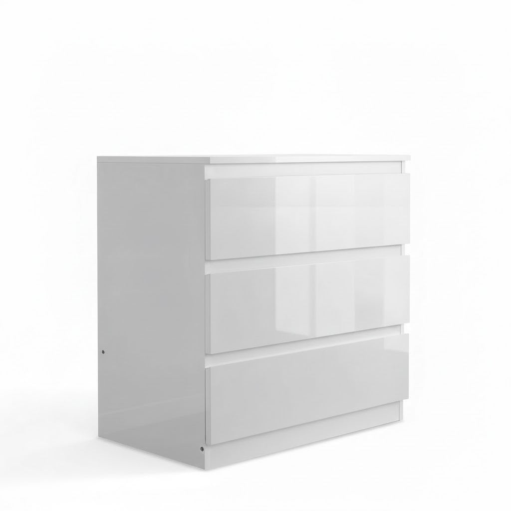 'Monaco' White chest of 3 drawers sue-e furniture