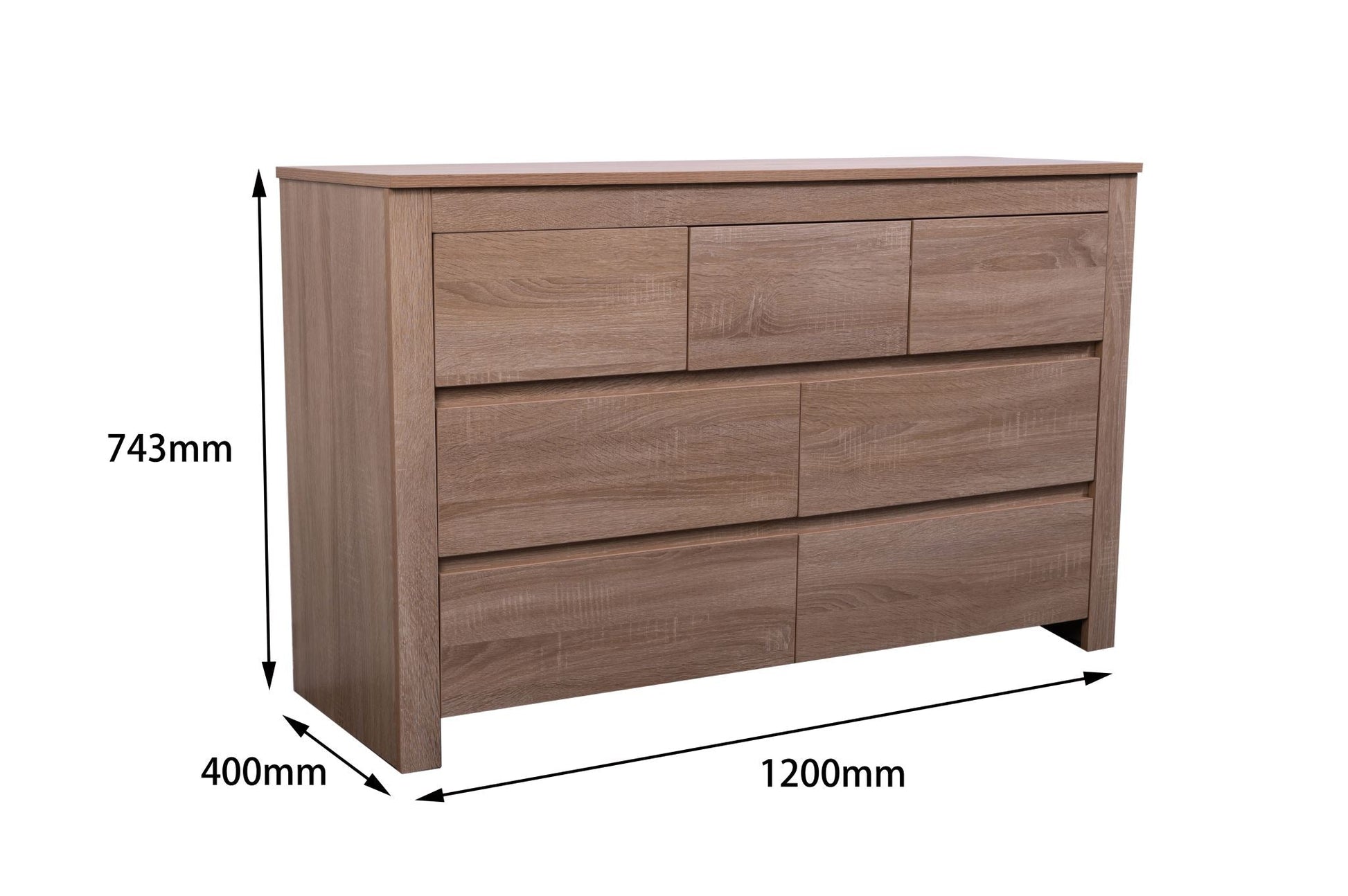 'Byron' Light Oak Low Boy sue-e furniture