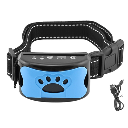 Dog Anti Barking Collar Beeping Chargeable Dog Training Device (Blue) - ShopHub