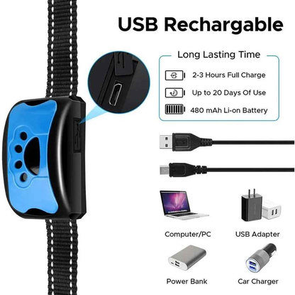 Dog Anti Barking Collar Beeping Chargeable Dog Training Device