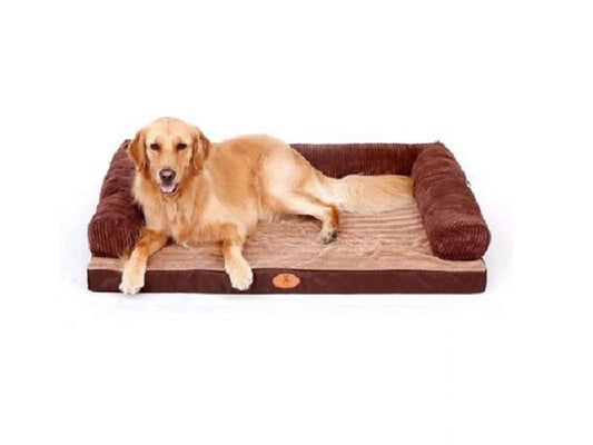 100 x 80cm M Pet Sofa Bed with L-Shaped Cushioned Support dealonline.co.nz