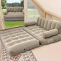 2-in-1 Inflatable Sofa Bed – Double Air Couch with High Backrest and Built-in Pump ECOTREK
