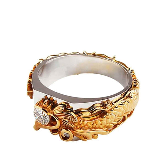 Dragon Zircon Statement Ring. Punk Style Jewelry.