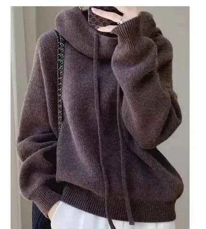 Women's Merino Wool High Neck Sweater Top