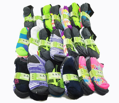 Bulk Sale Kids' Ankle Socks Cushion Socks- (60 Pairs) 6-8 Years dealonline.co.nz