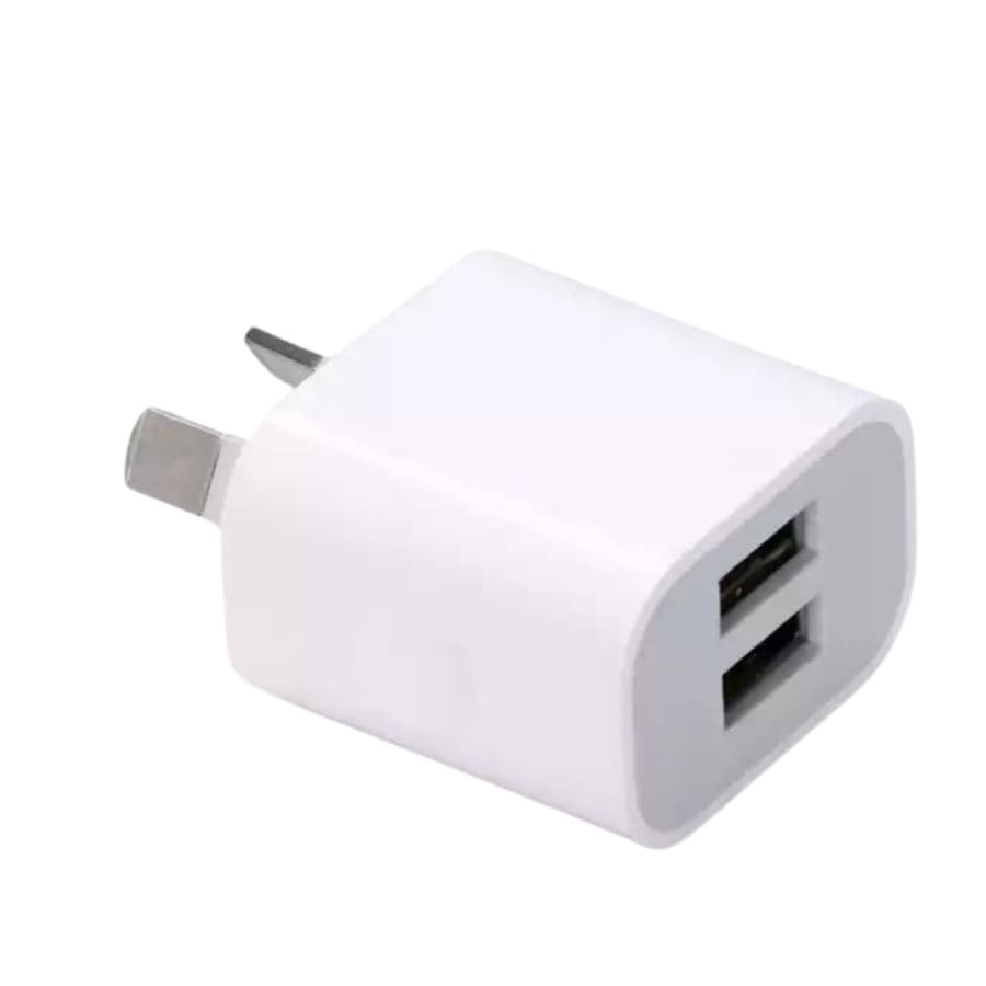Dual USB Power Adapter Wall Plug (NZ / AUS) (White) 9eight5