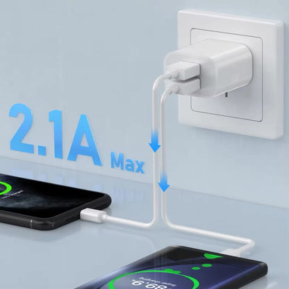 Dual USB Power Adapter Wall Plug (NZ / AUS) (White) 9eight5
