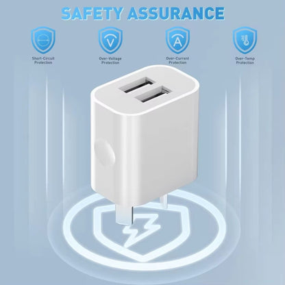 Dual USB Power Adapter Wall Plug (NZ / AUS) (White) 9eight5