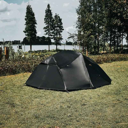 Four Season Double Layer Camping Tent - 2-3 Person Aluminum Pole Waterproof Tent