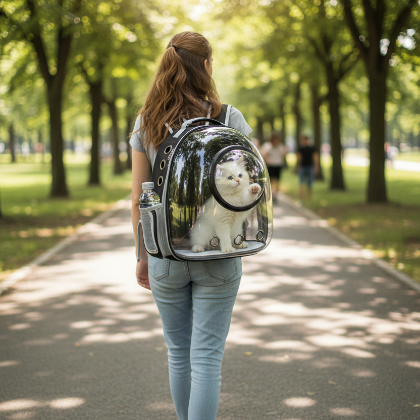 Pet Backpack Carrier Dog Cat Travel Clear Front dealonline.co.nz