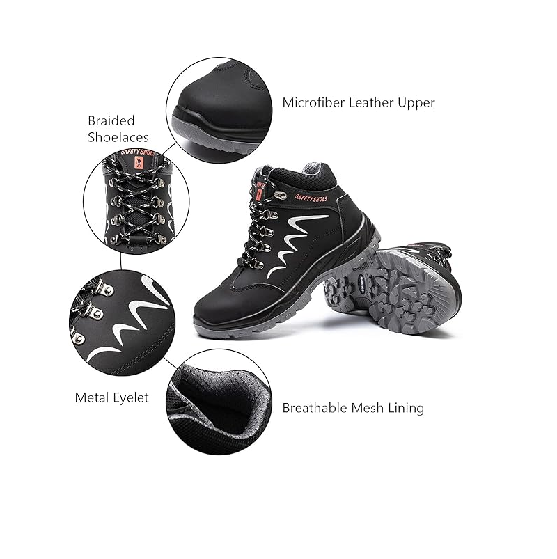 Work Safety Shoes Breathable Steel Cap Industrial Lightweight Construction - ShopHub