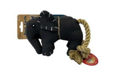 Paws 4 Earth Dog Toy, Elephant with Rope Tail Animal Addiction Limited